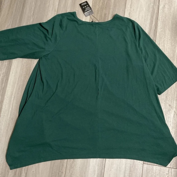 Showmall Hunter Green Women’s Pullover Trapeze Top Size 3X NWT - Picture 2 of 8